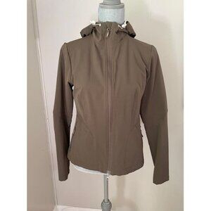 Lole Lightweight Mesh Lined Windbreaker Jacket with Hood in Sage Green Size 6